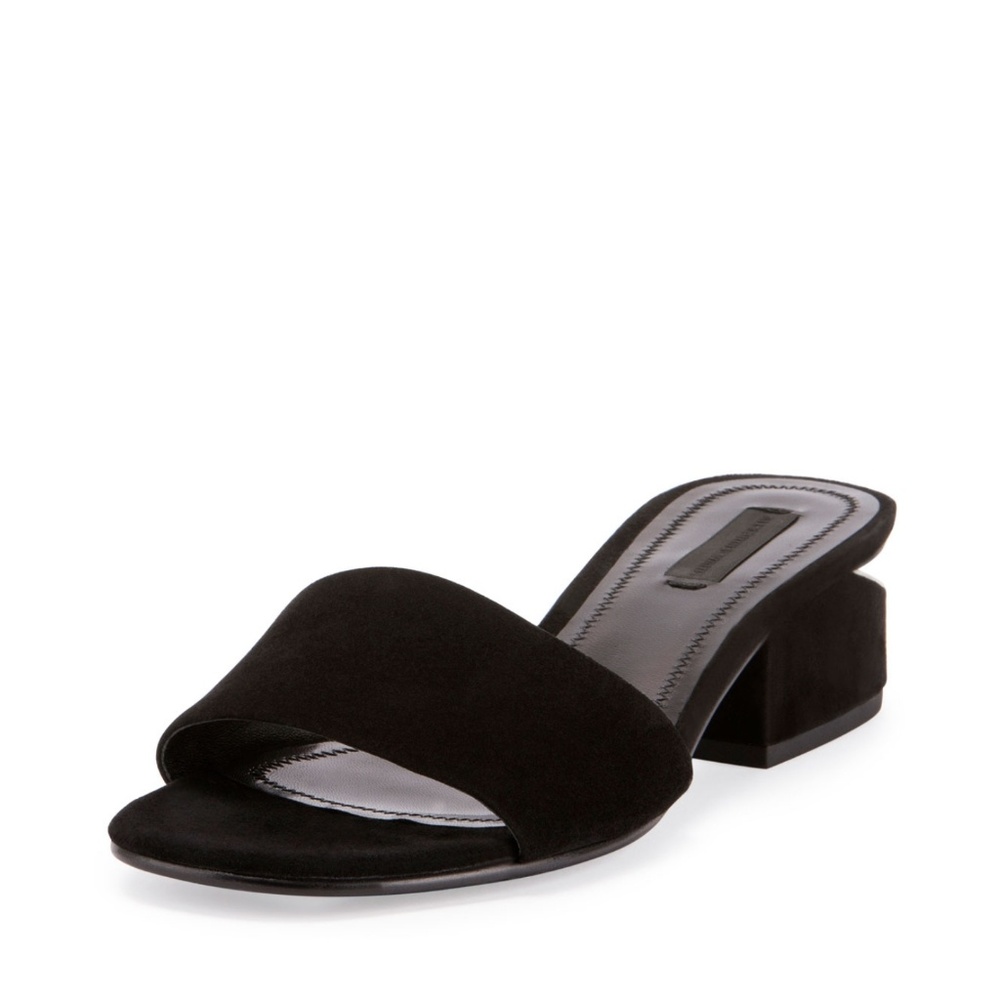 Alexander Wang Lou Suede Block-Heel Mule
